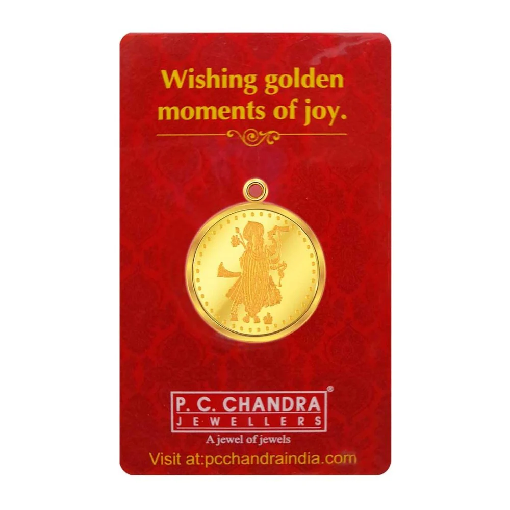 10 Gm Lord Srinathji Coin Pendant
