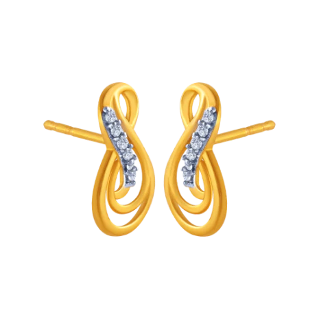 14 Gemmed Swirly Gold Earrings From Online Exclusive - Image 2