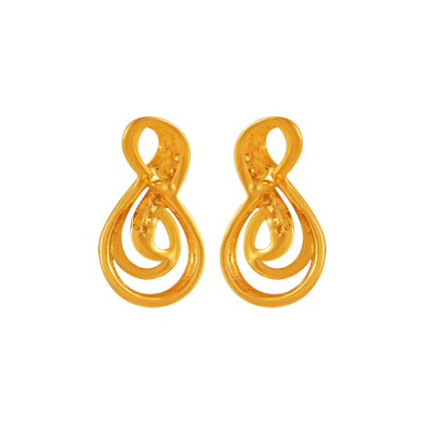 14 Gemmed Swirly Gold Earrings From Online Exclusive - Image 4