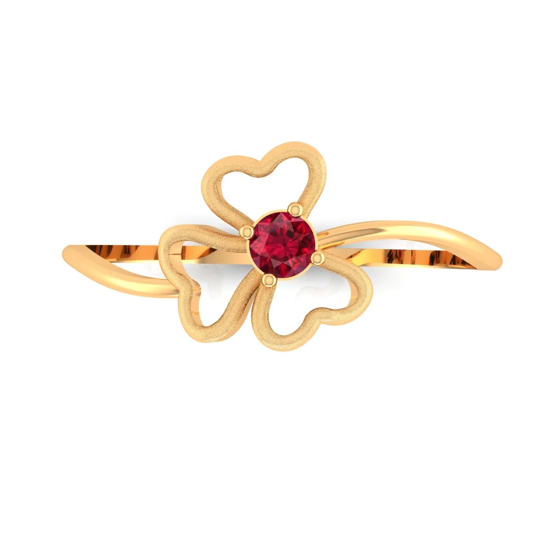 14 KT Yellow Gold Charming Blossom Delicate Beauty Ring for Women - Image 3