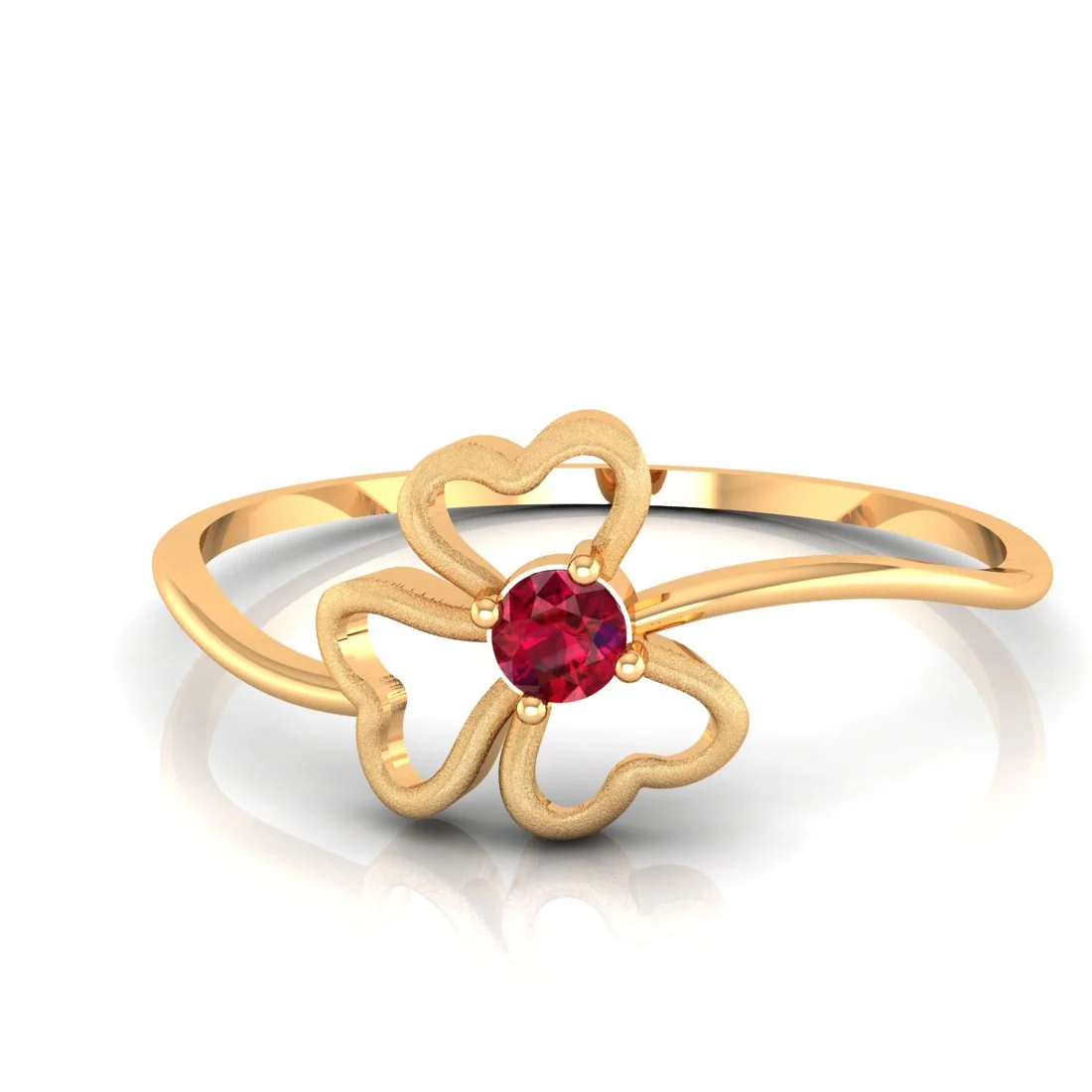 14 KT Yellow Gold Charming Blossom Delicate Beauty Ring for Women - Image 5