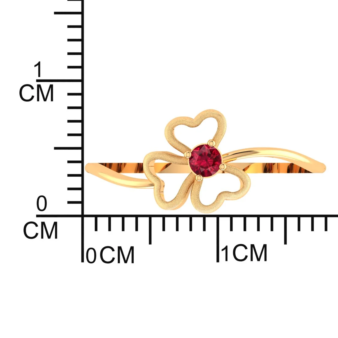 14 KT Yellow Gold Charming Blossom Delicate Beauty Ring for Women - Image 6