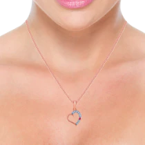 14k (585) Rose Gold And Diamond Pendant For Women - Image 4