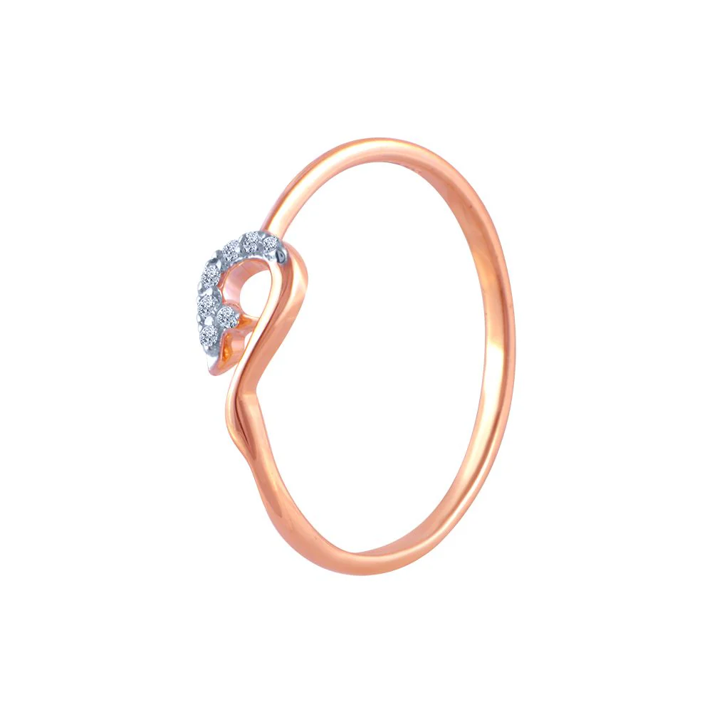 14k (585) Rose Gold And Diamond Ring For Women - Image 3