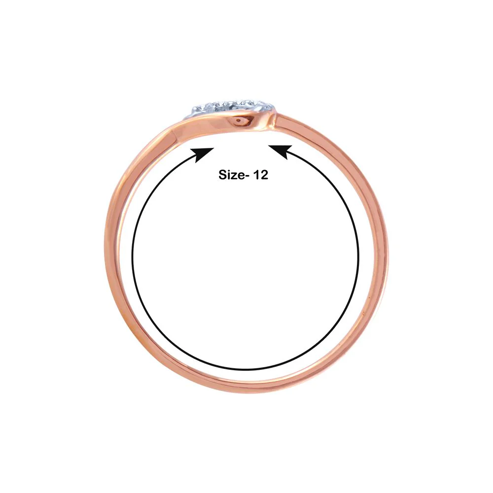 14k (585) Rose Gold And Diamond Ring For Women - Image 4