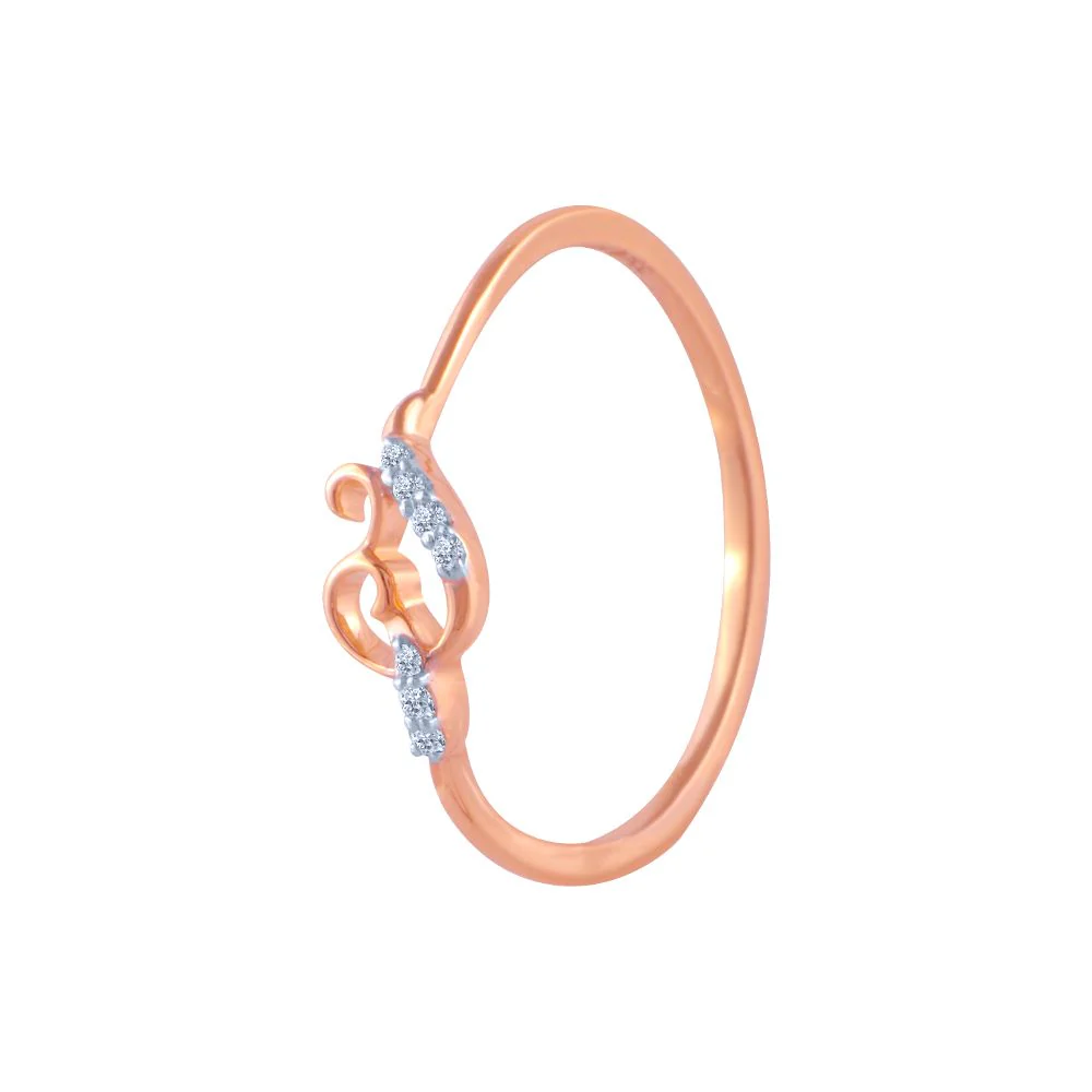 14k (585) Rose Gold And Diamond Ring For Women - Image 3