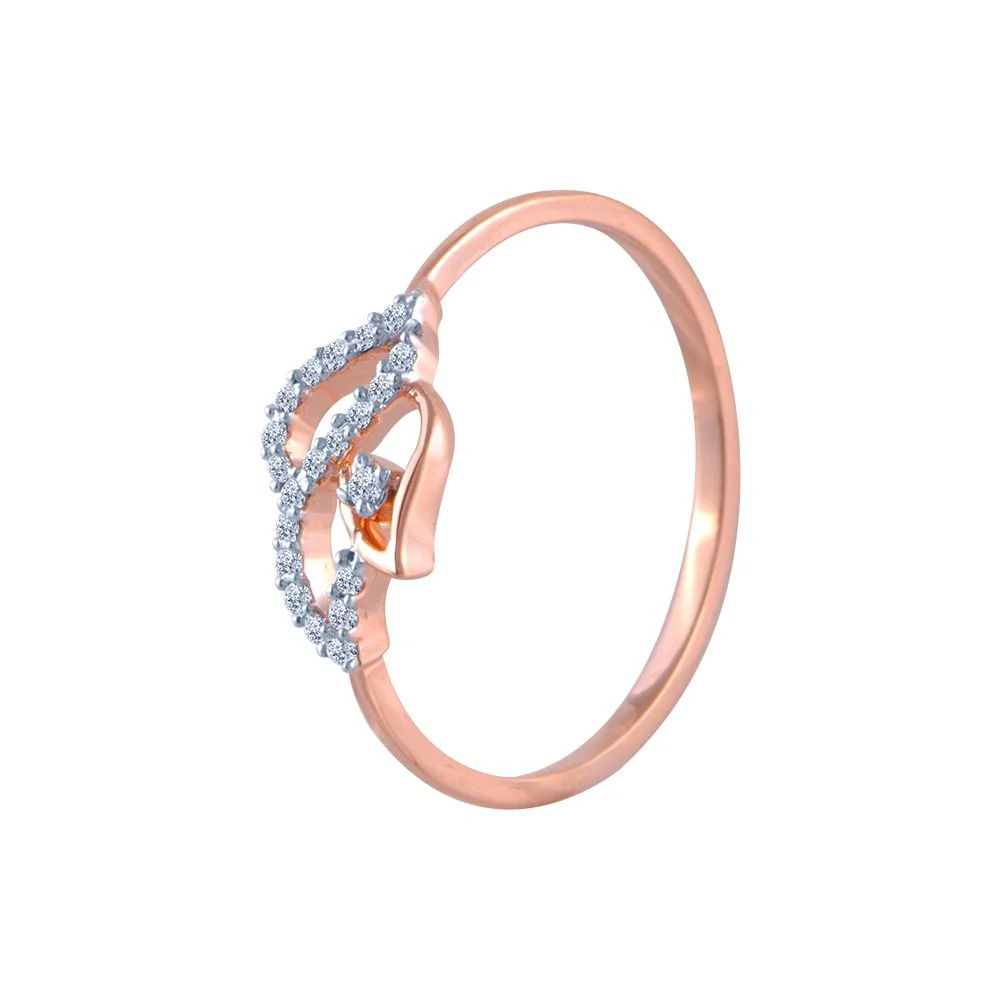 14k (585) Rose Gold And Diamond Ring For Women - Image 3