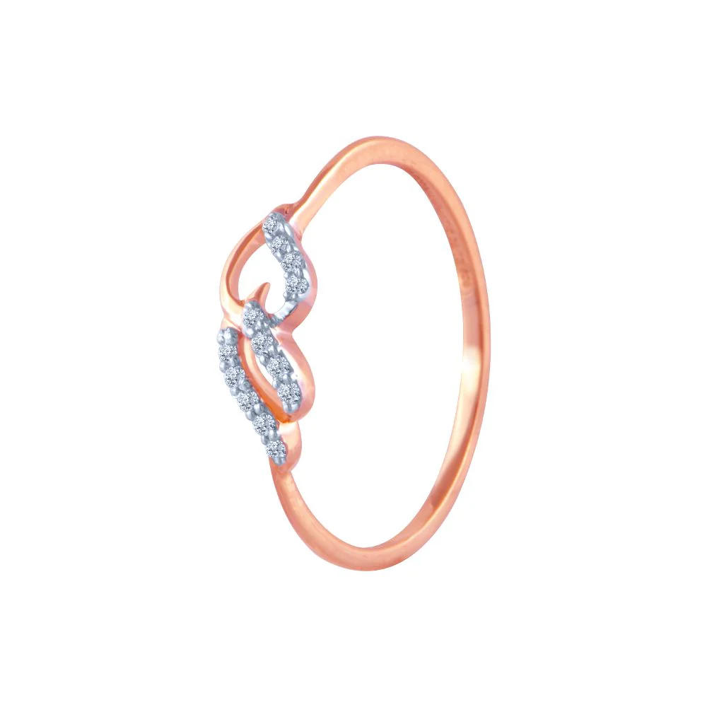 14k (585) Rose Gold And Diamond Ring For Women - Image 3
