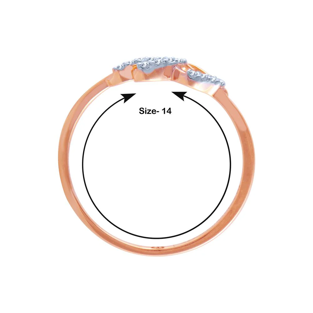 14k (585) Rose Gold And Diamond Ring For Women - Image 4