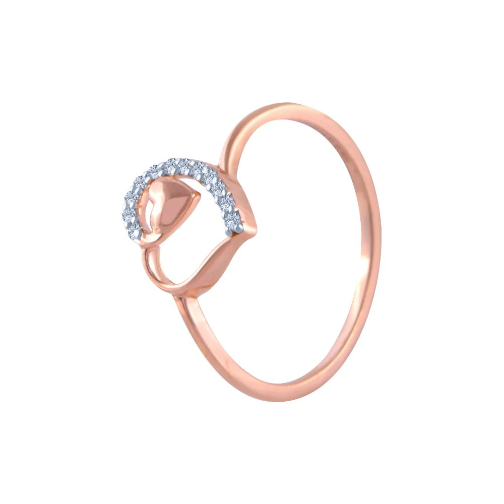 14k (585) Rose Gold And Diamond Ring For Women - Image 3