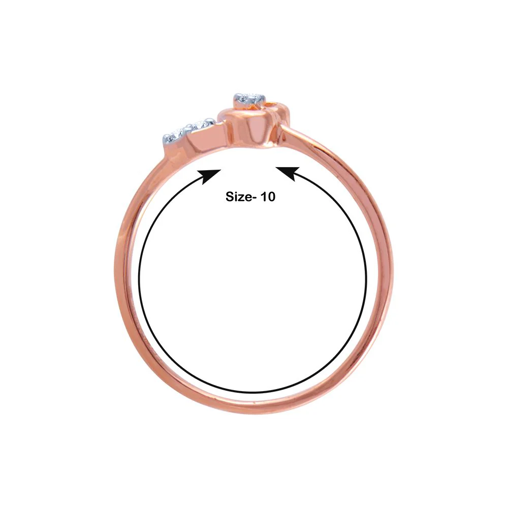 14k (585) Rose Gold And Diamond Ring For Women - Image 4