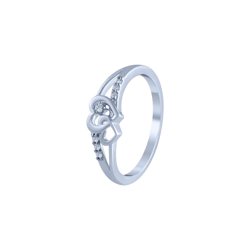14k (585) White Gold And Diamond Ring For Women
