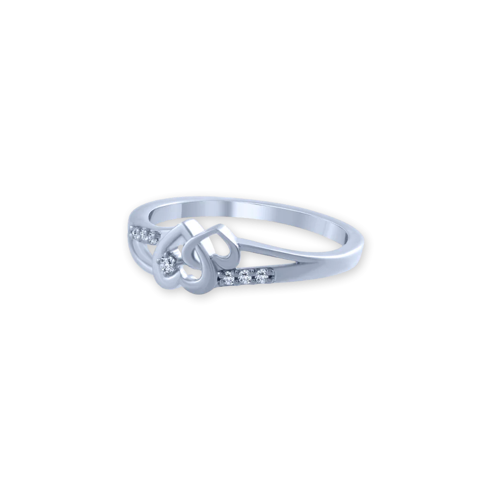 14k (585) White Gold And Diamond Ring For Women - Image 3