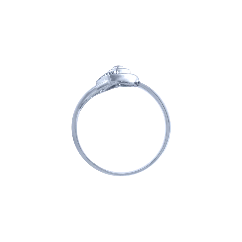 14k (585) White Gold And Diamond Ring For Women - Image 2