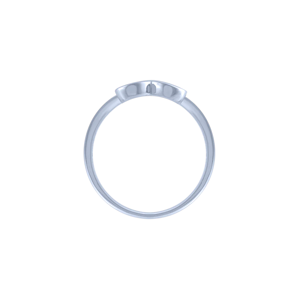 14k (585) White Gold And Diamond Ring For Women - Image 2