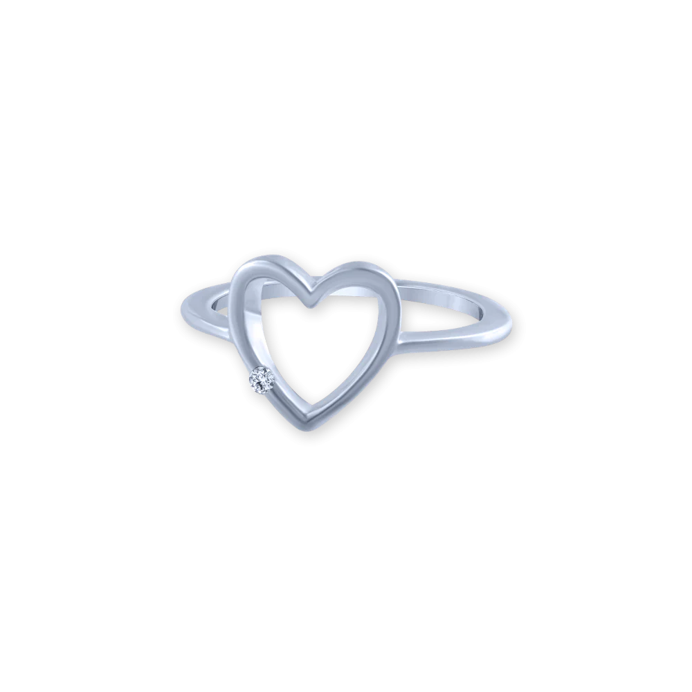 14k (585) White Gold And Diamond Ring For Women - Image 3