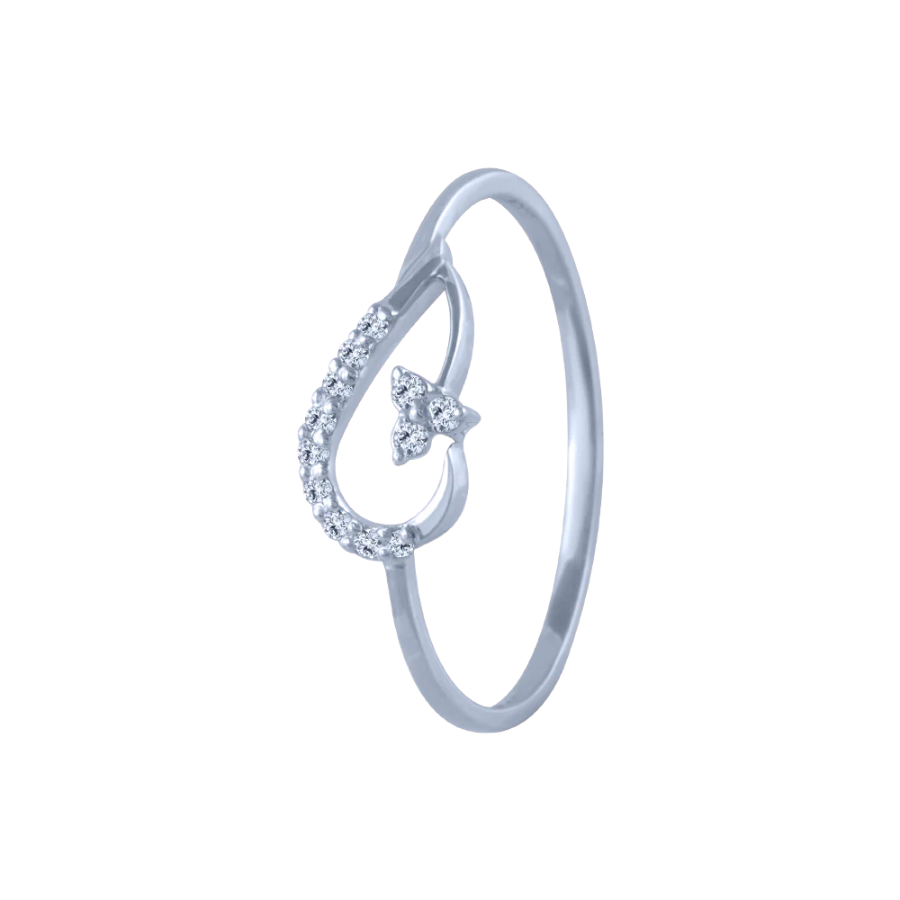 14k (585) White Gold And Diamond Ring For Women