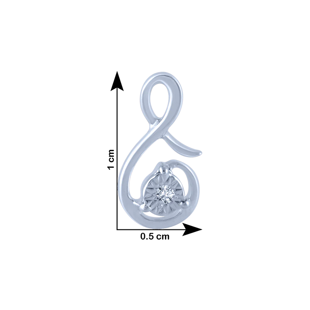 14k (585) White Gold And Diamond Stud Earrings For Women - Image 4