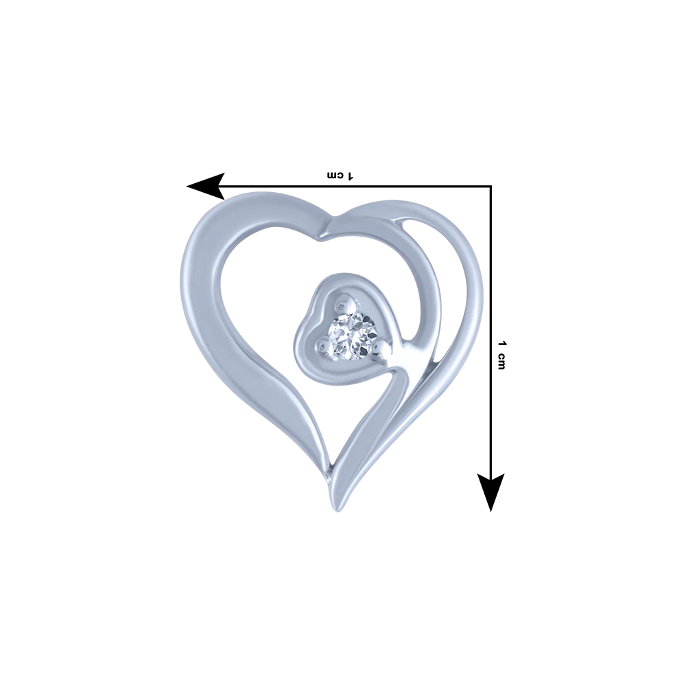 14k (585) White Gold And Diamond Stud Earrings For Women - Image 4
