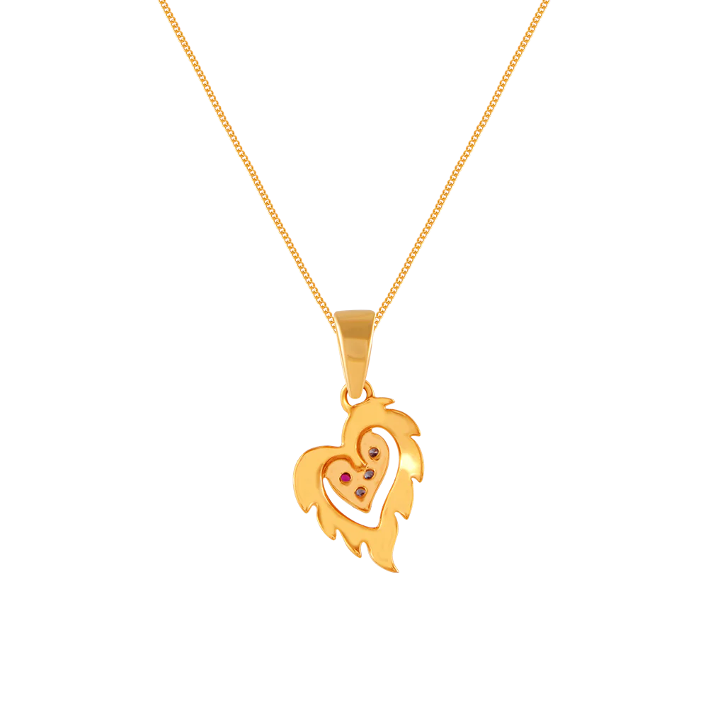 14k (585) Yellow Gold And Diamond Pendant For Women - Image 3
