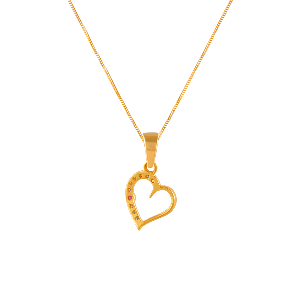 14k (585) Yellow Gold And Diamond Pendant For Women - Image 3