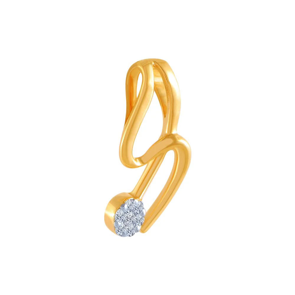 14k (585) Yellow Gold And Diamond Pendant For Women - Image 3