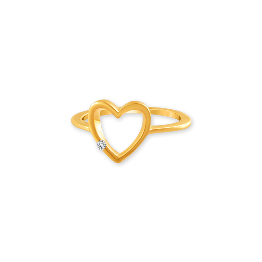 14k (585) Yellow Gold And Diamond Ring For Women - Image 3