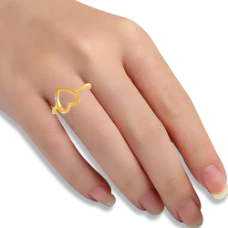 14k (585) Yellow Gold And Diamond Ring For Women - Image 4