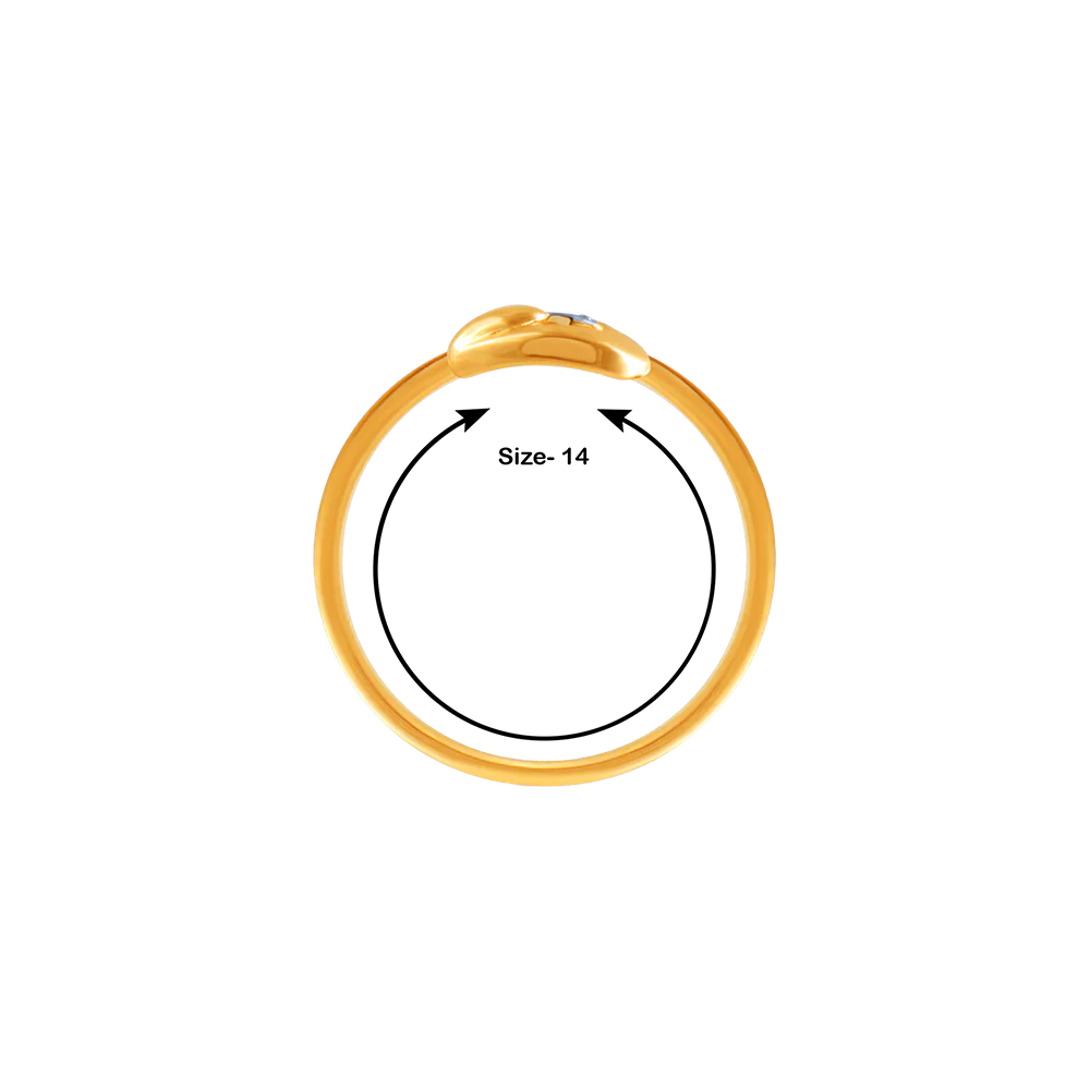 14k (585) Yellow Gold And Diamond Ring For Women - Image 5