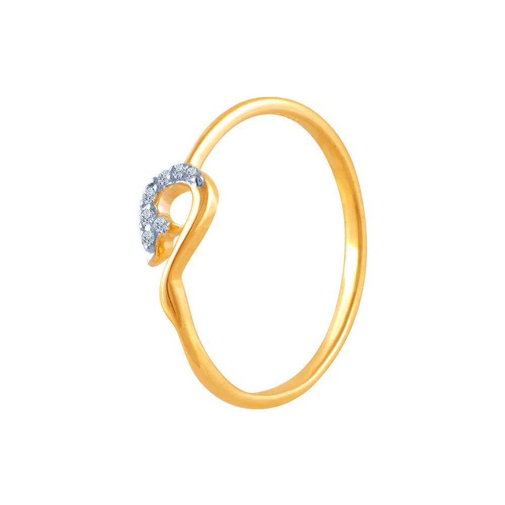 14k (585) Yellow Gold And Diamond Ring For Women - Image 3