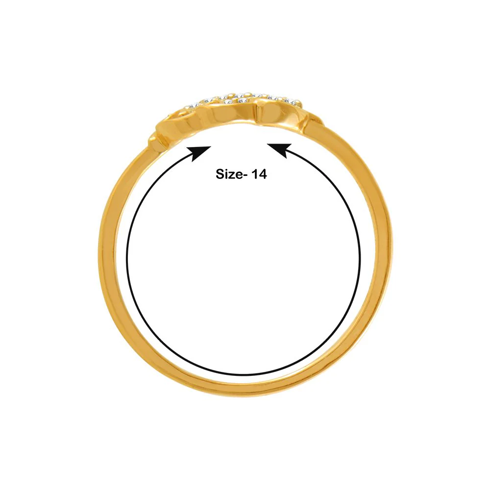 14k (585) Yellow Gold And Diamond Ring For Women - Image 4