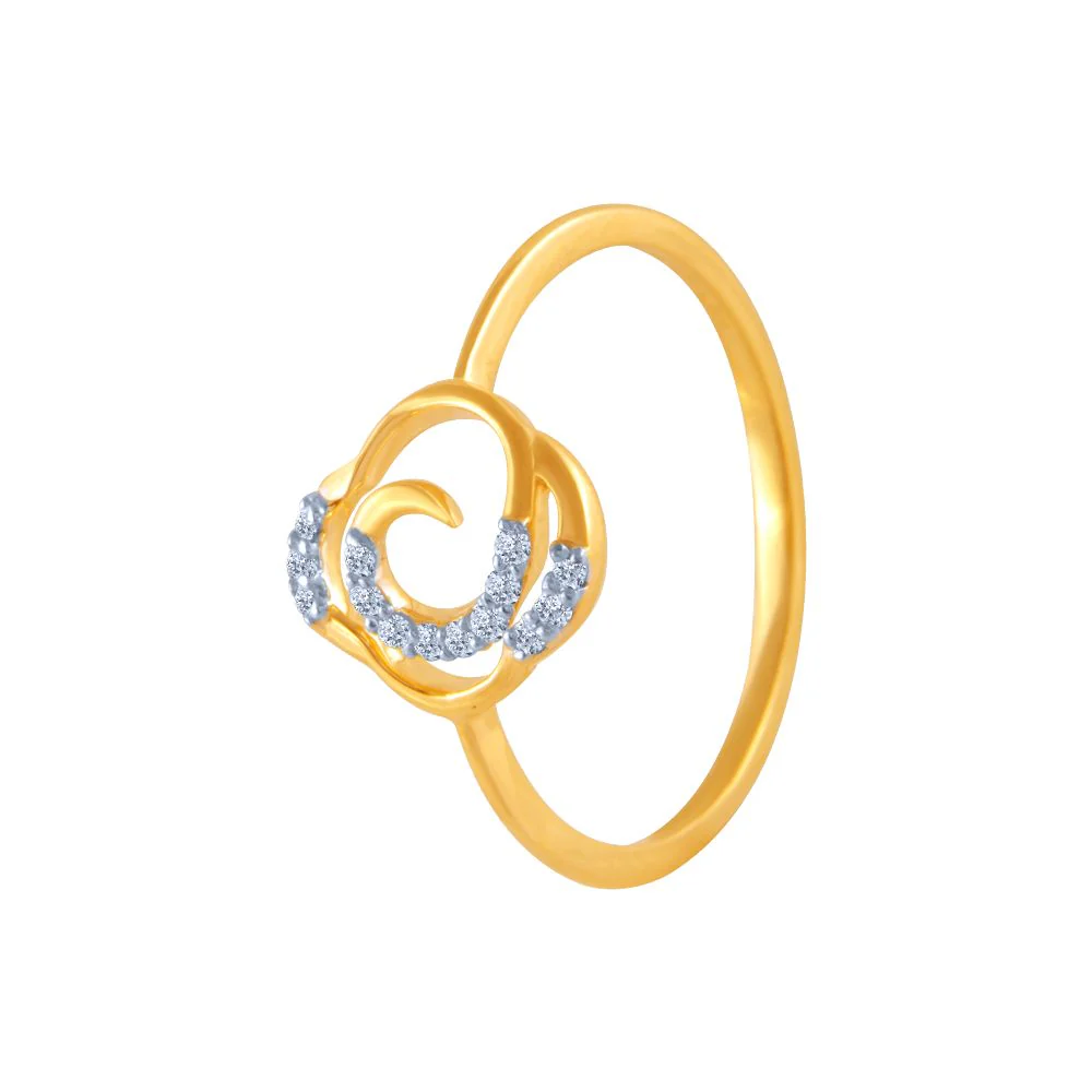 14k (585) Yellow Gold And Diamond Ring For Women - Image 3
