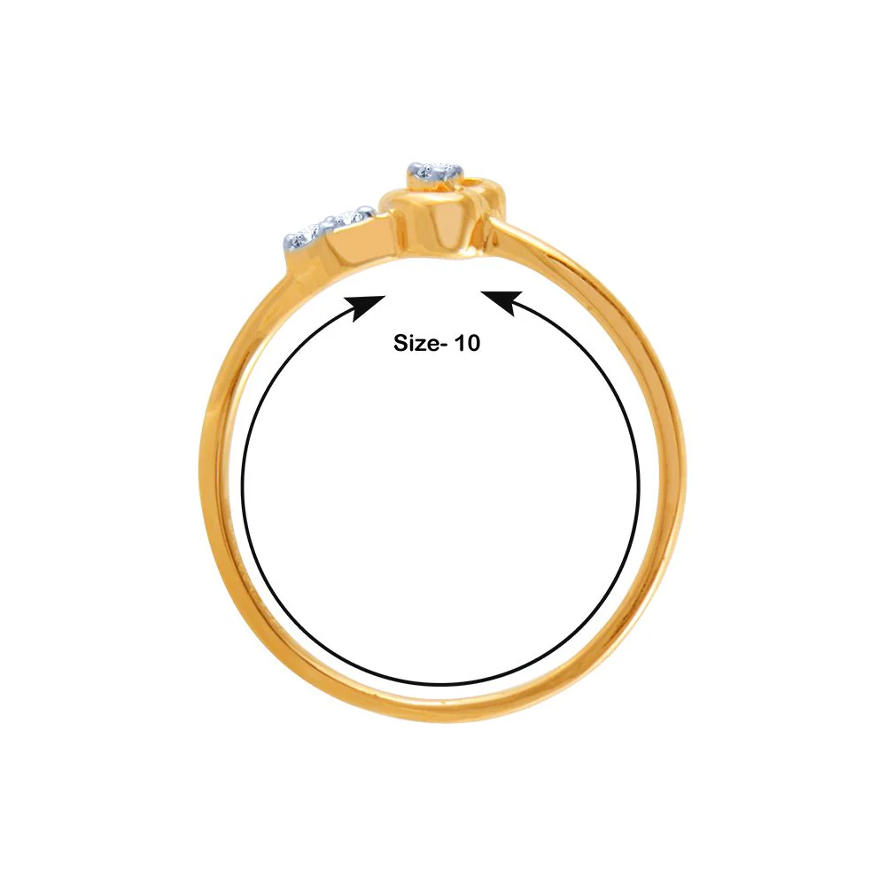 14k (585) Yellow Gold And Diamond Ring For Women - Image 4