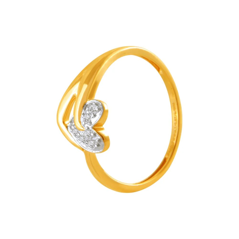 14k (585) Yellow Gold And Diamond Ring For Women - Image 2