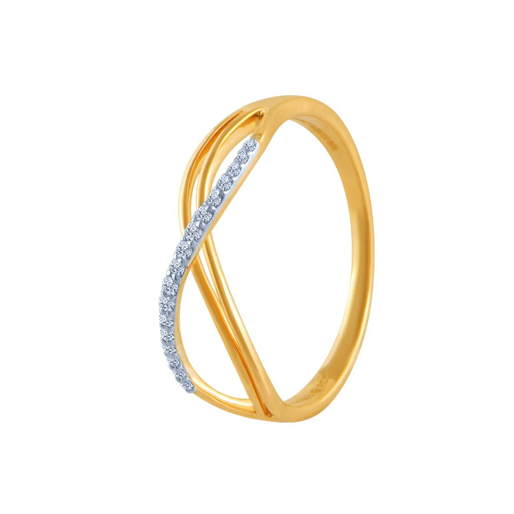 14k (585) Yellow Gold And Diamond Ring For Women - Image 3