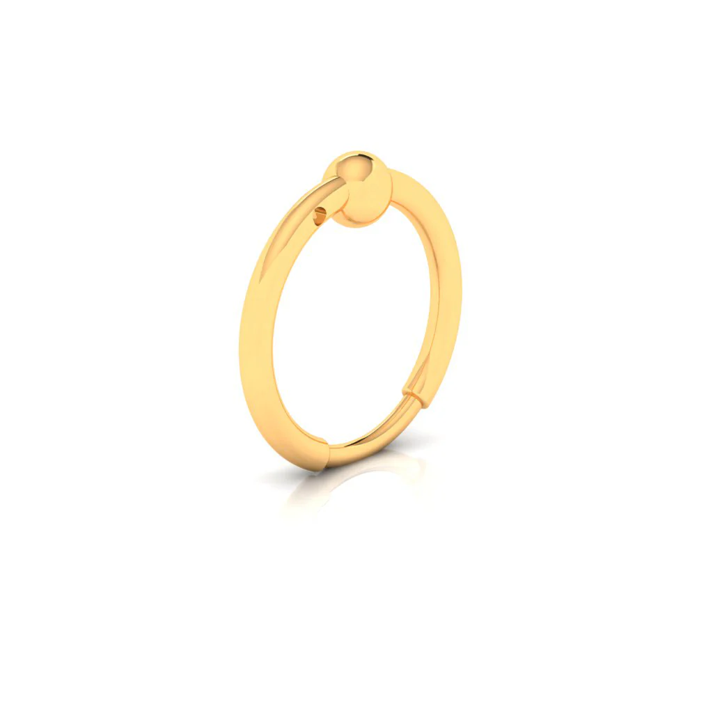 14k Alluring Gold Eyebrow Ring - Image 2