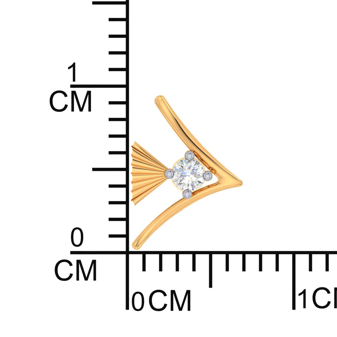 14k Charming Gold And American Diamond Earrings - Image 4