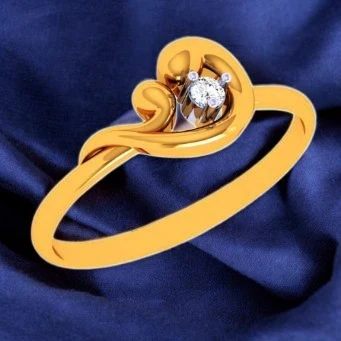 14k Chimeric Style Contemporary Gold Finger Ring - Image 2