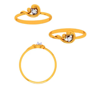 14k Chimeric Style Contemporary Gold Finger Ring - Image 6