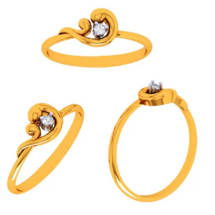 14k Chimeric Style Contemporary Gold Finger Ring - Image 7