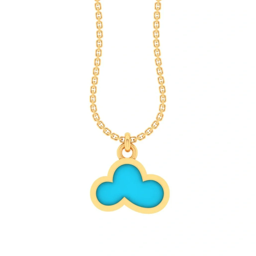 14k Cloud-shaped Gold Smart Watch Charm - Image 2