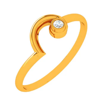 14k Conceptual Yellow Gold Ring - Image 3