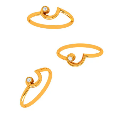 14k Conceptual Yellow Gold Ring - Image 6