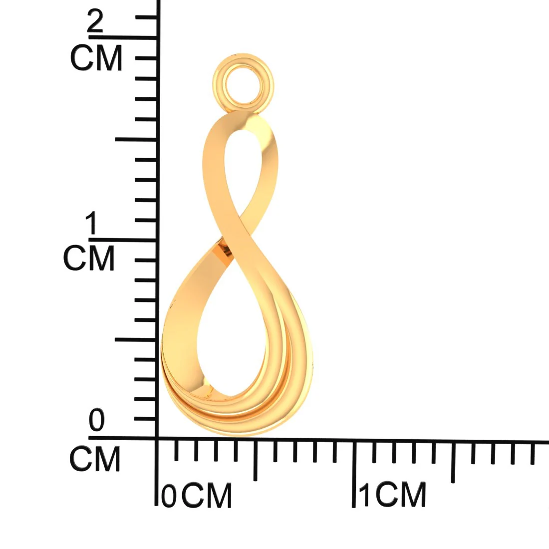 14k Dainty Gold Earrings With An Infinite Shape - Image 3