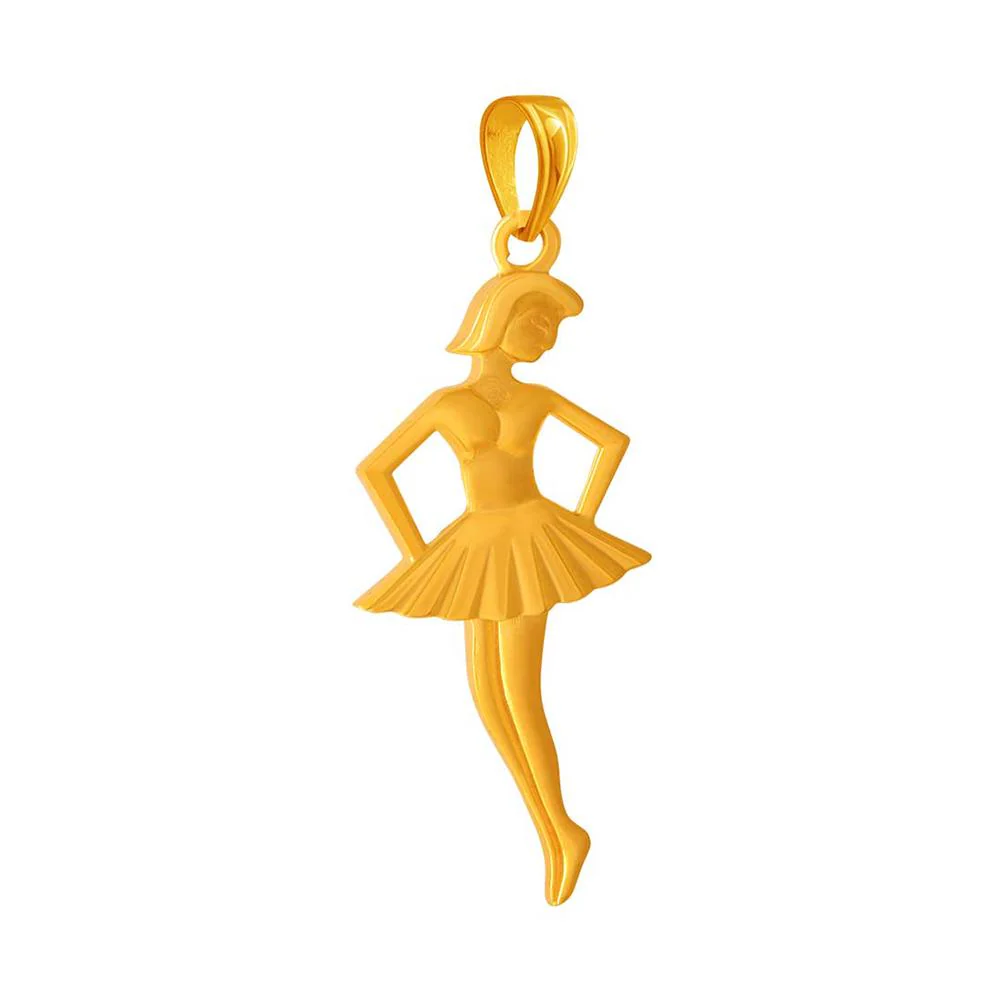 14k Dancing Girl Gold Pendent - Image 2