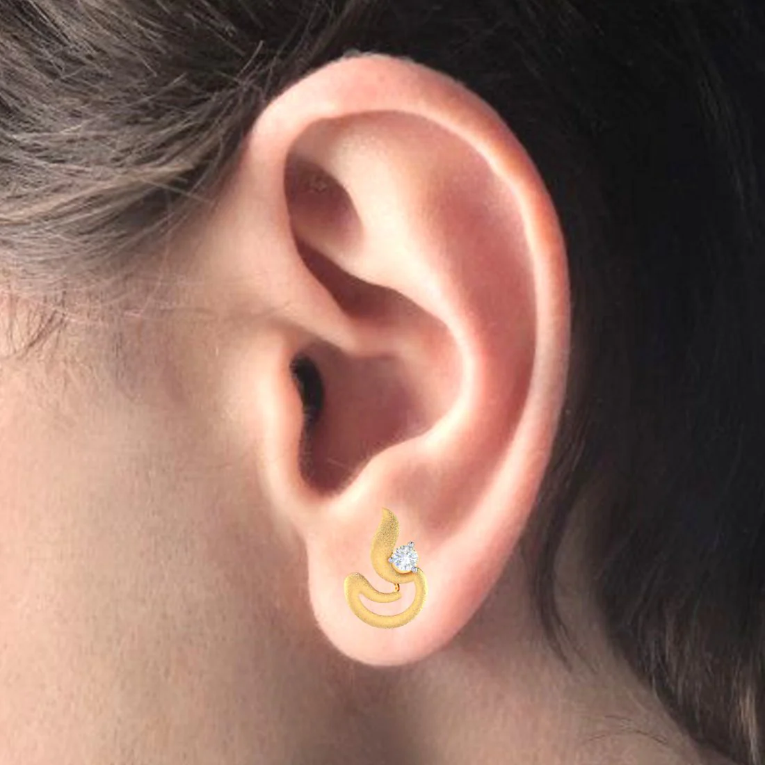 14k Dia Style 14k Gold And American Diamond Earnings - Image 5