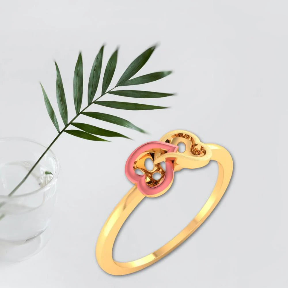 14k Double Interlocked Infinity Hearts Ring - Image 7