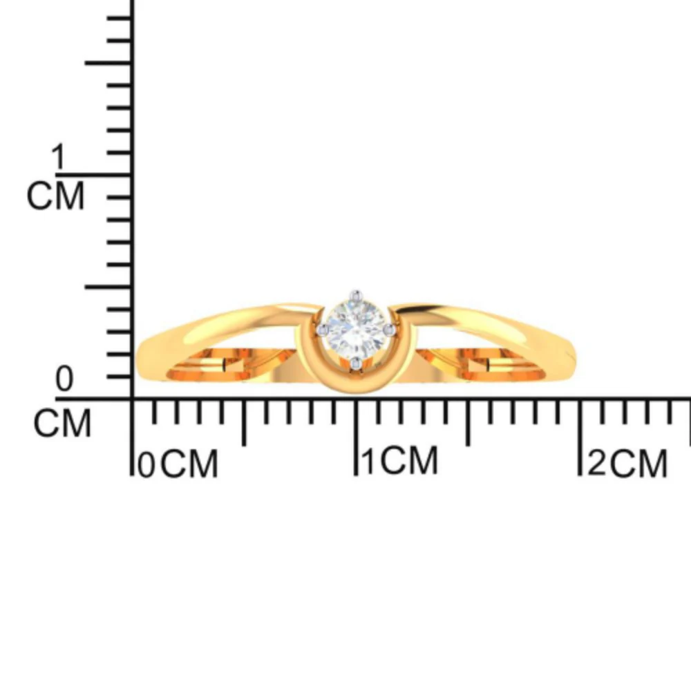 14k Elegant Looking American Diamond And Gold Ring - Image 4
