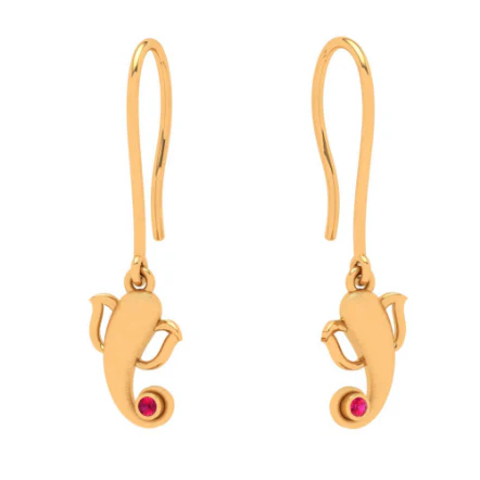 14k Festive Special Gold Earring Design For Women - Image 3