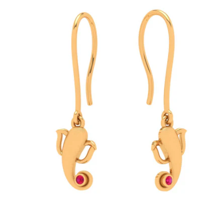 14k Festive Special Gold Earring Design For Women - Image 4